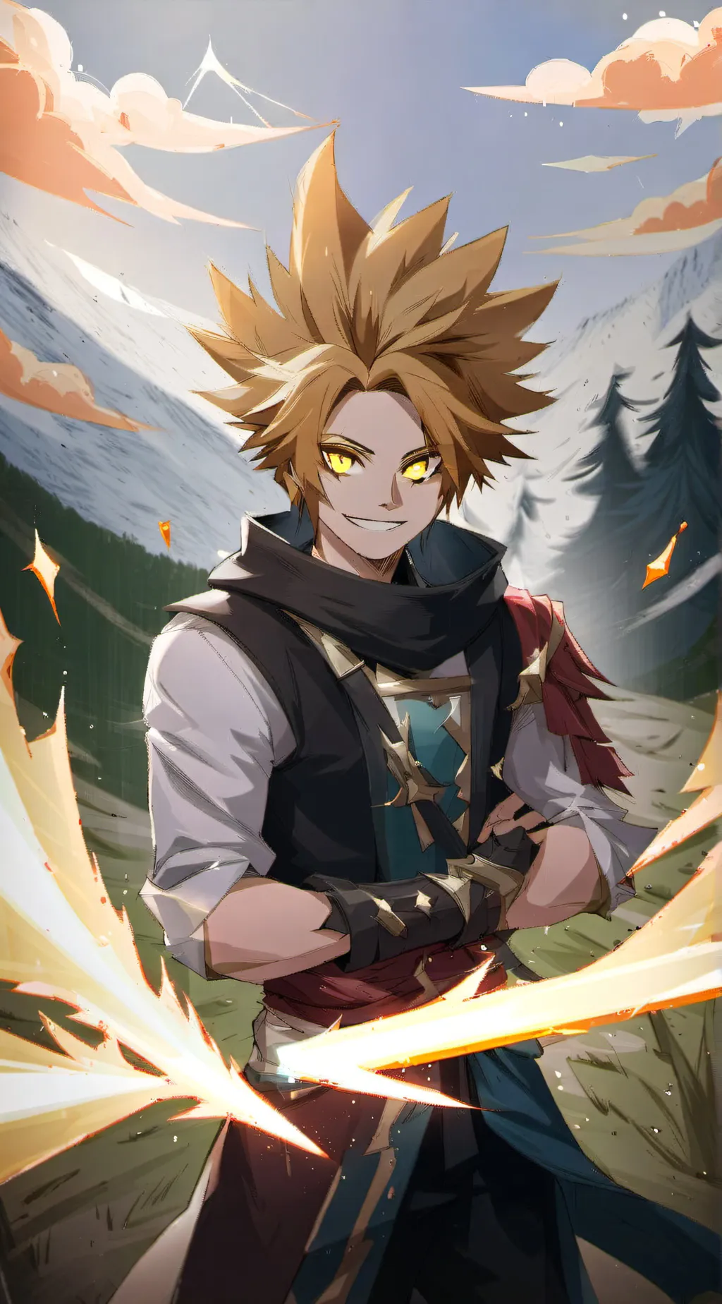 ai character: Denki×Shinso background