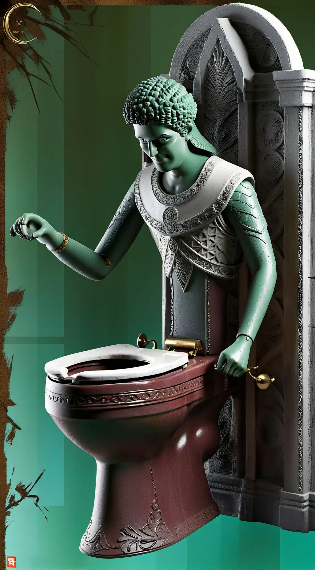 ai character: man Face background