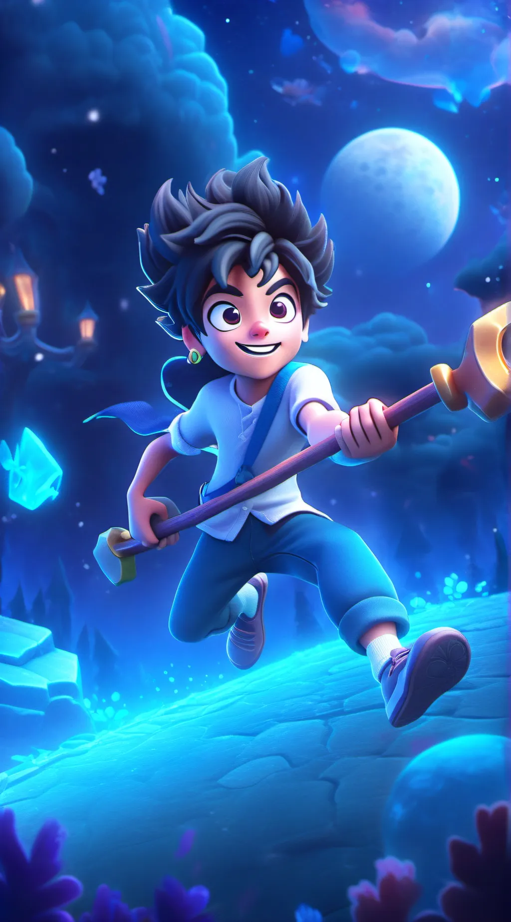 ai character: MHA shooting  background