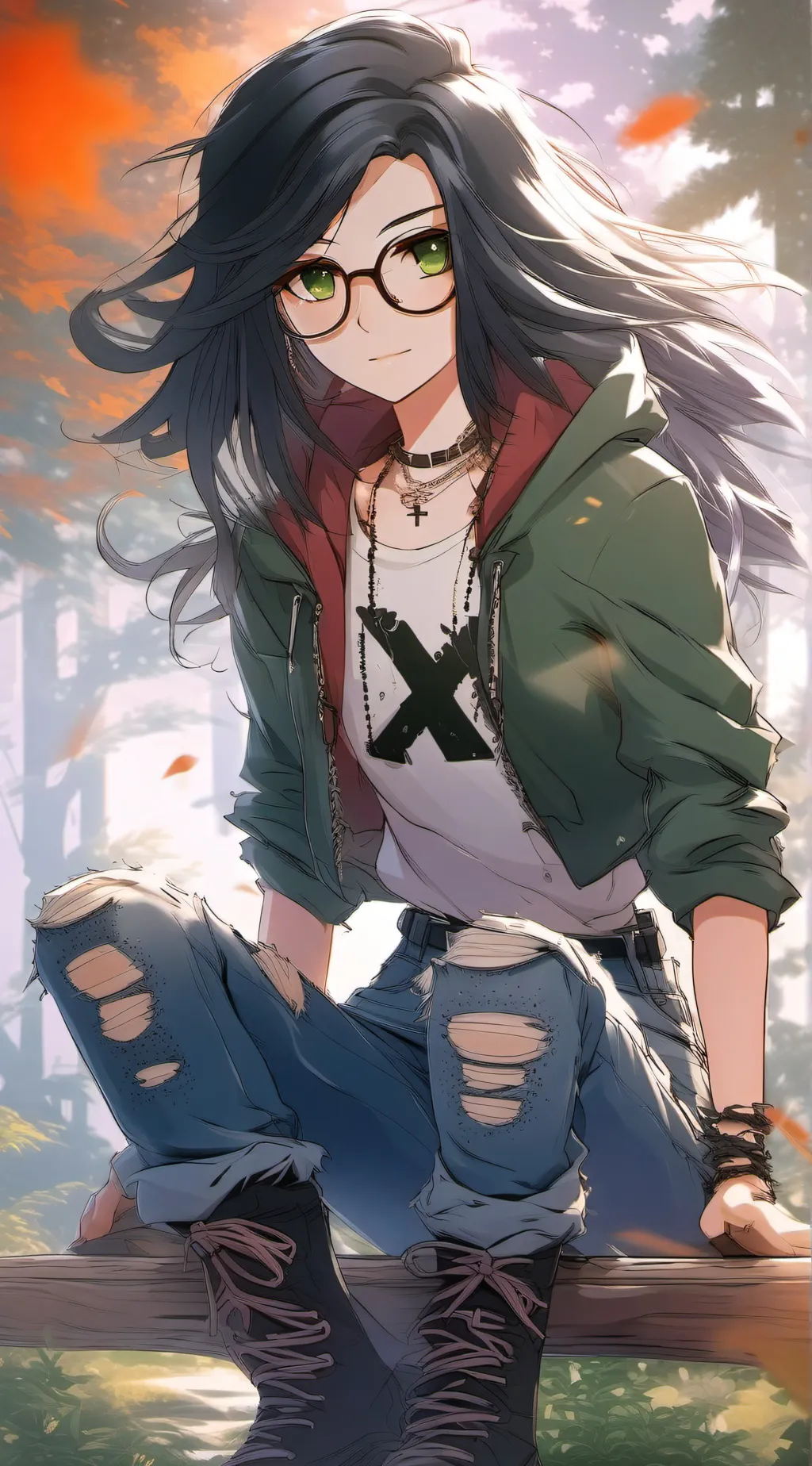 ai character: ♡𖤐Anya𖤐♡ background