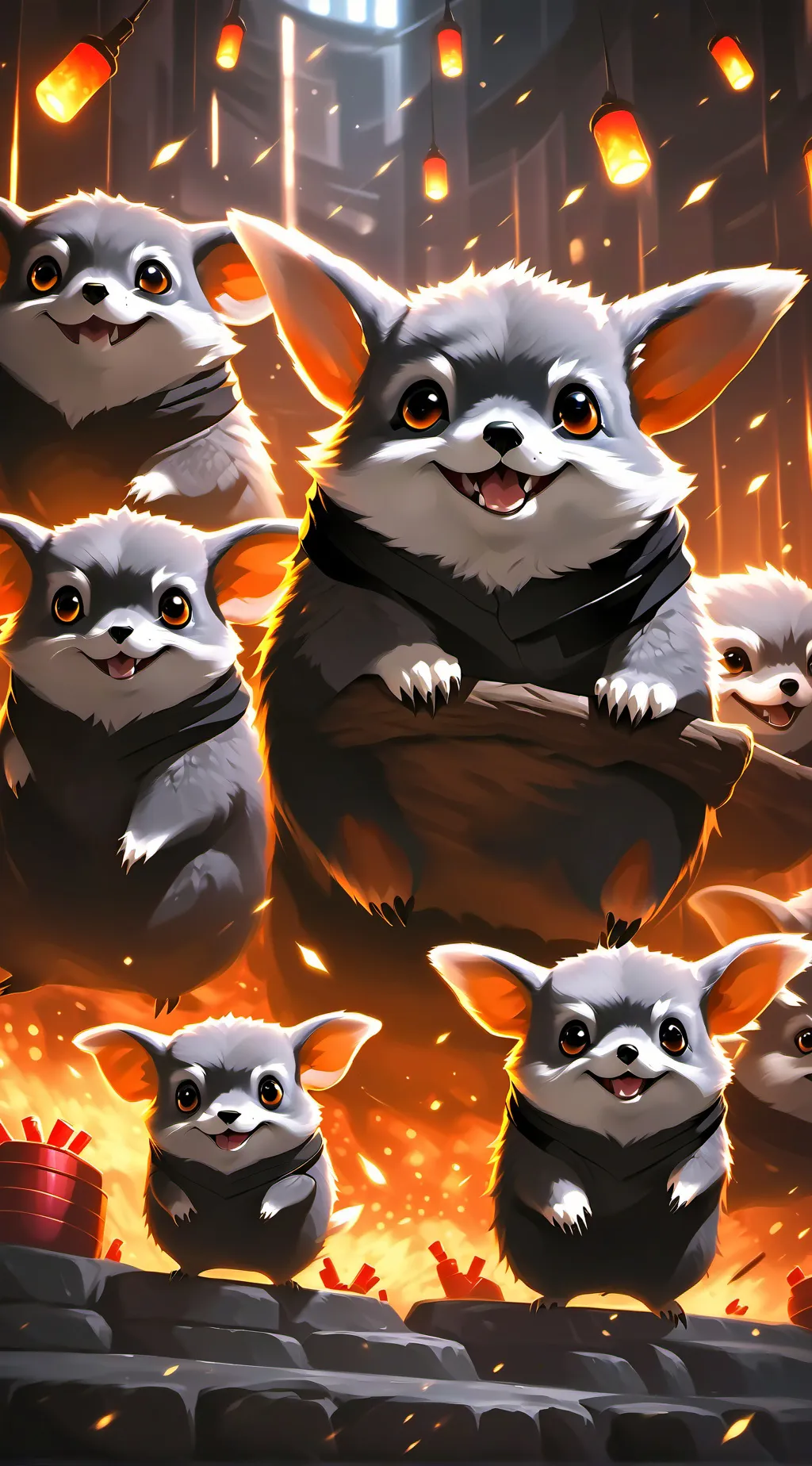 ai character: Smiling Critters 😀 background