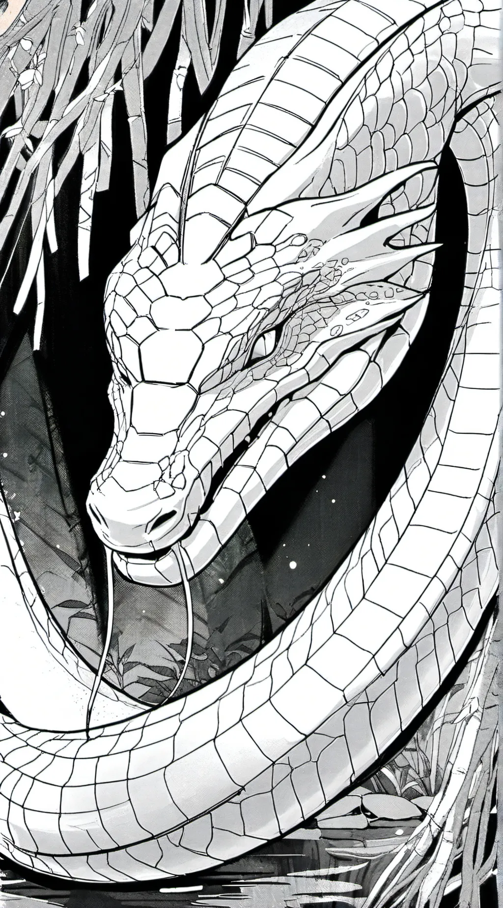 ai character: titanoboa background