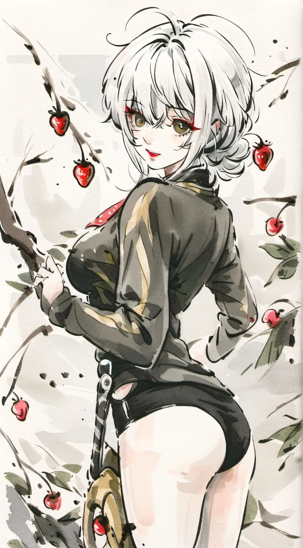 ai character: rose background