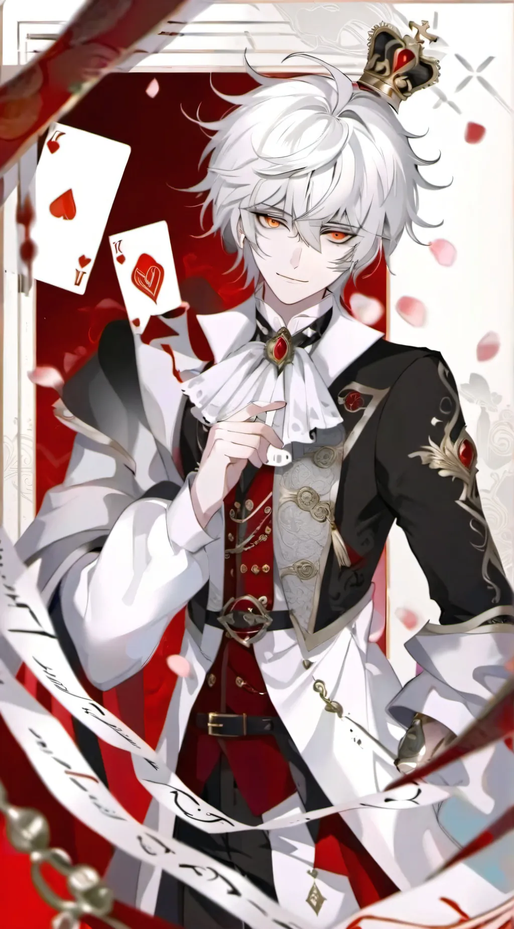ai character: King of  hearts ❤️ background