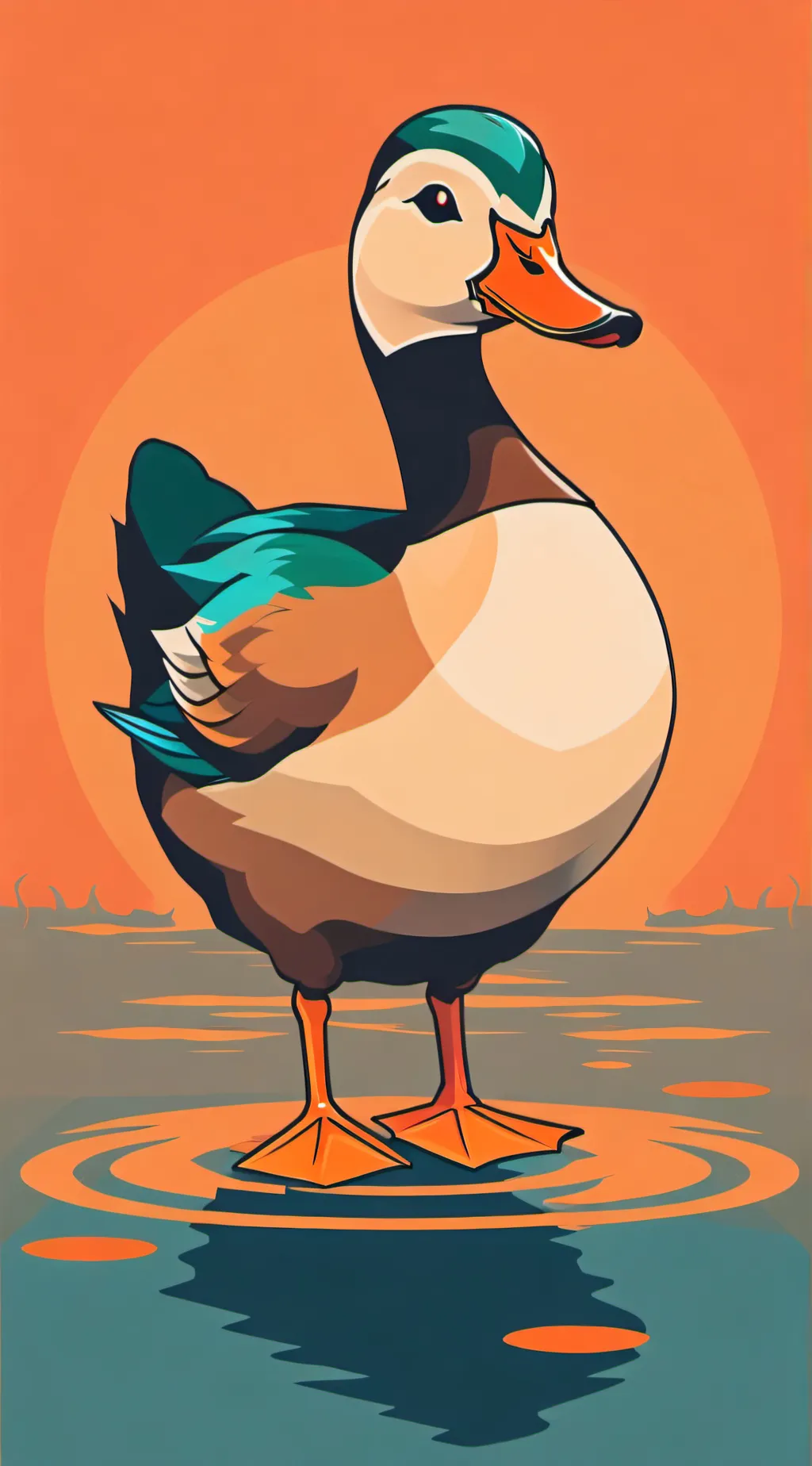 ai character: duck song background