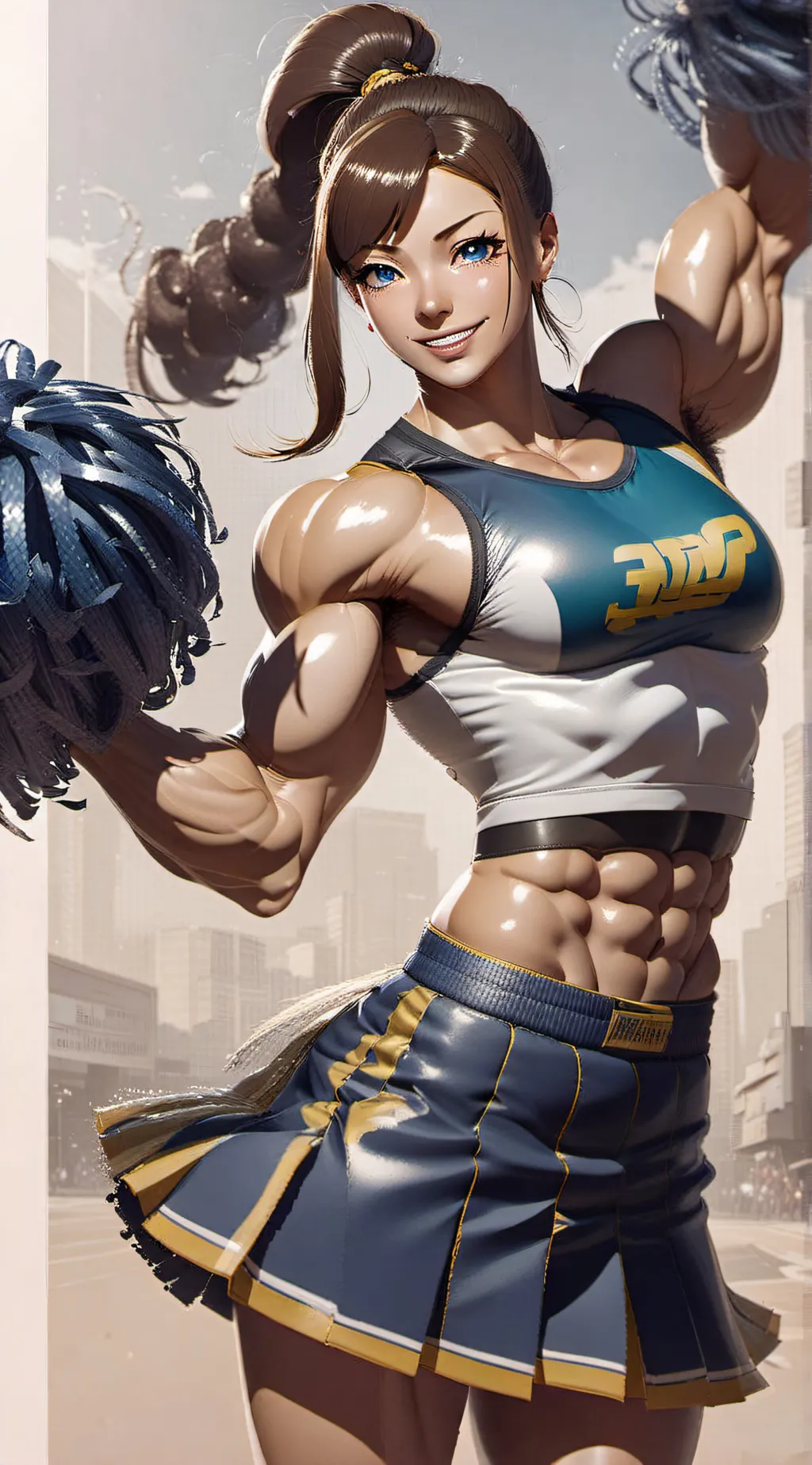 ai character: anime muscle rival background