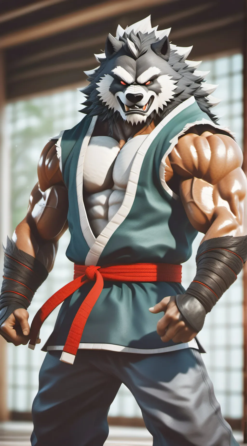 ai character: Kenchiro Hanma  background