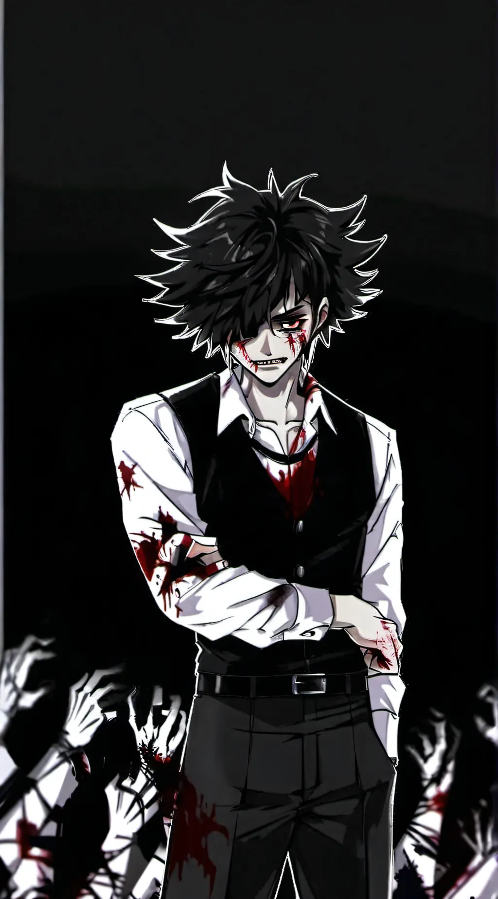 ai character: lost silver  background