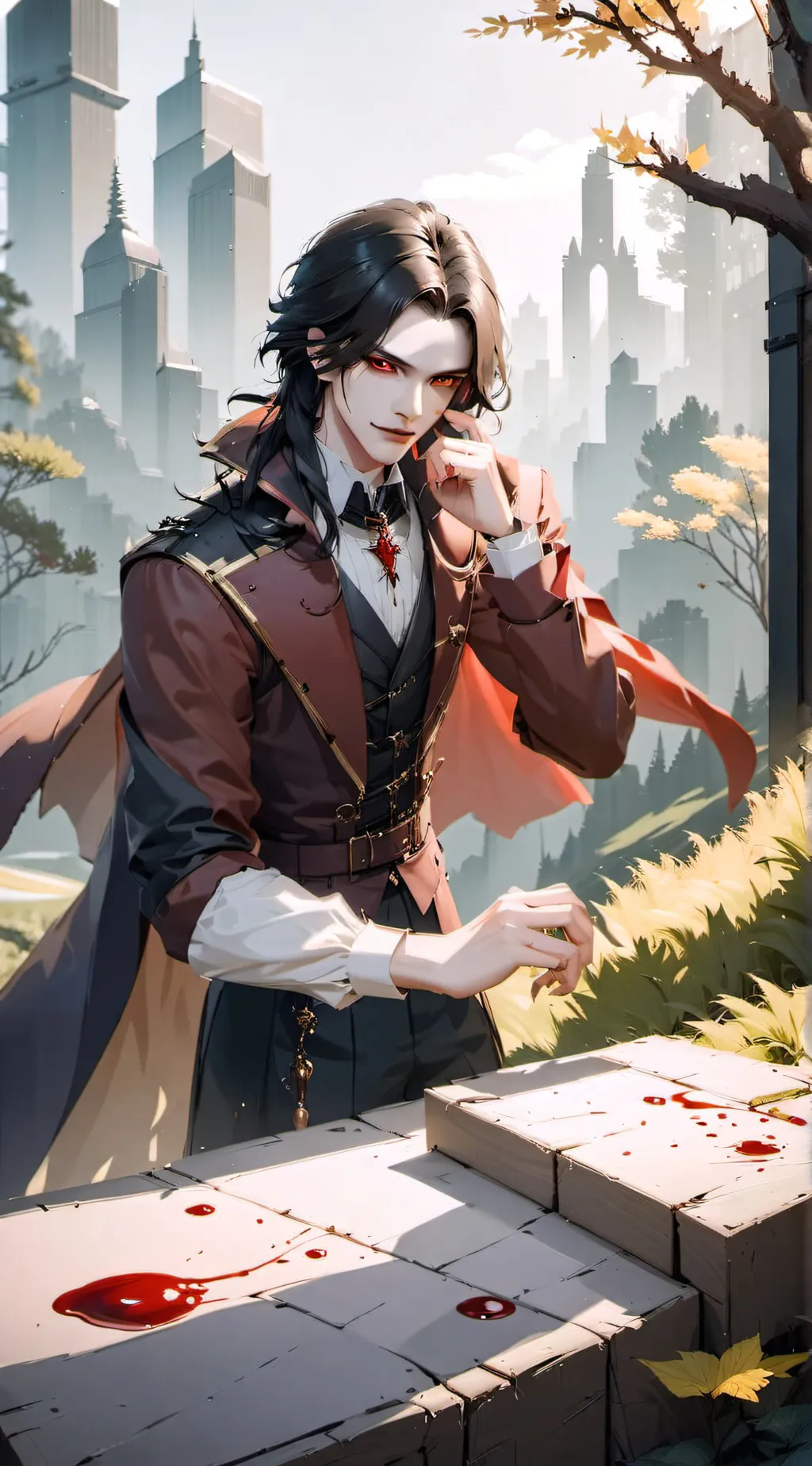 ai character: 🩸Malachi🩸 background