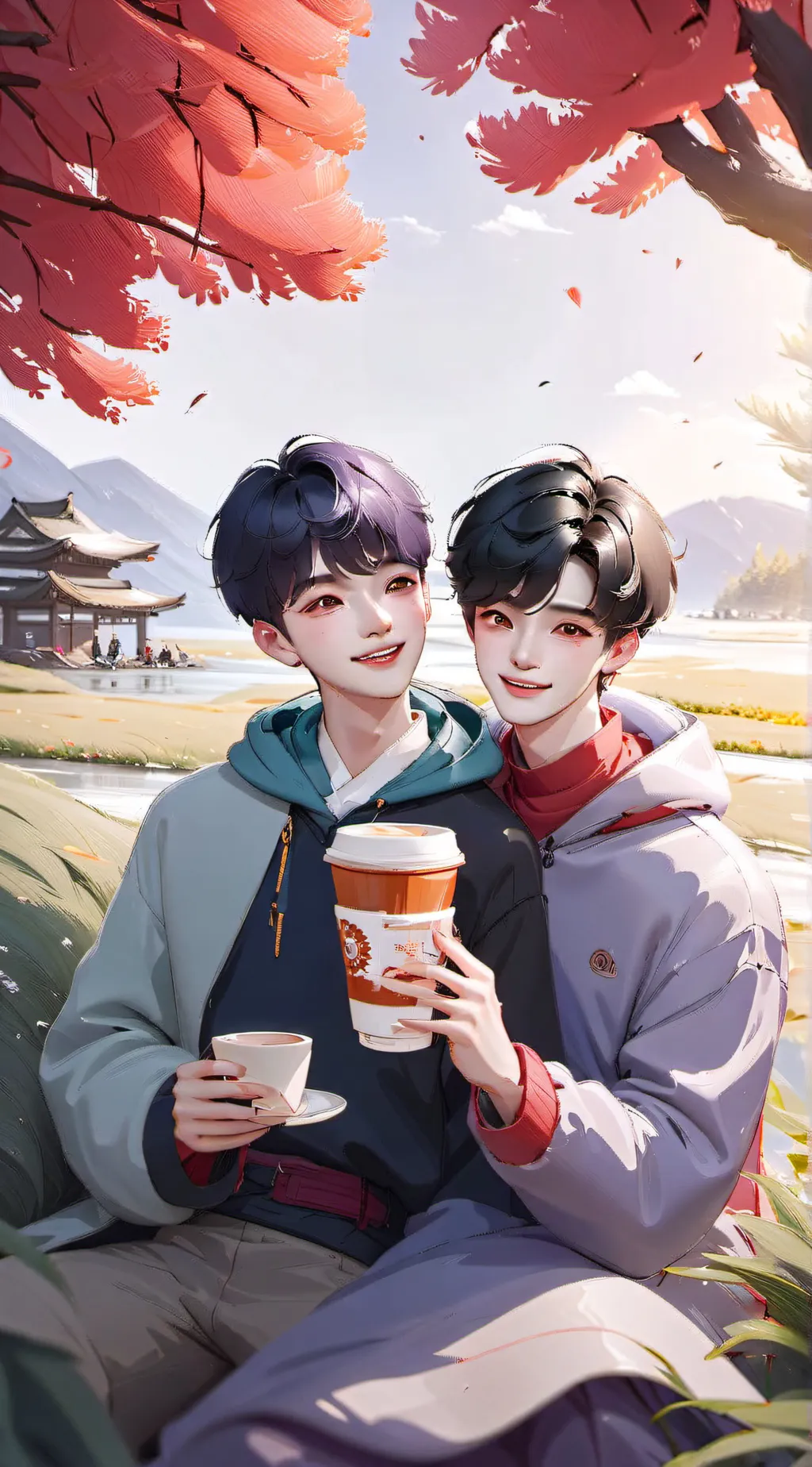 ai character: hyunlix and skz background