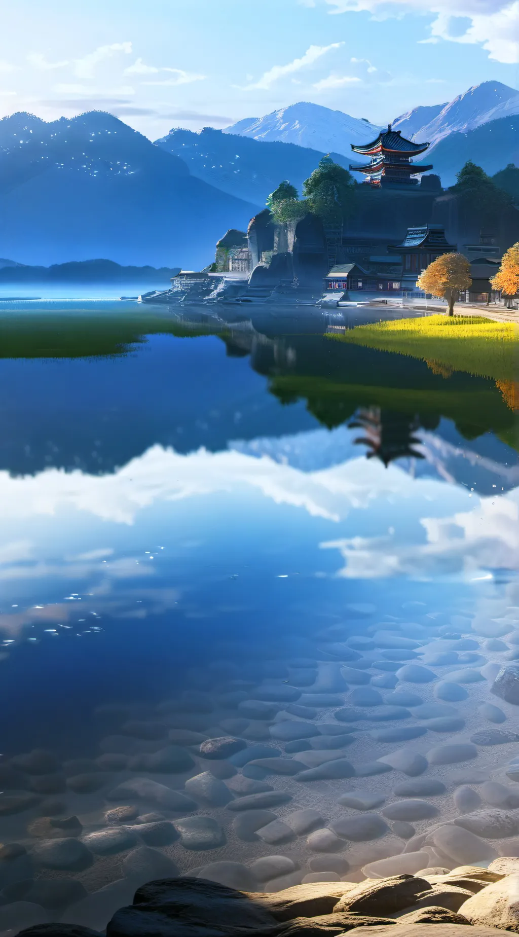 ai character: Dandy road trip background