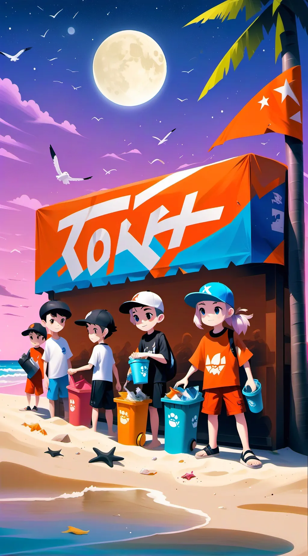 ai character: School life club background