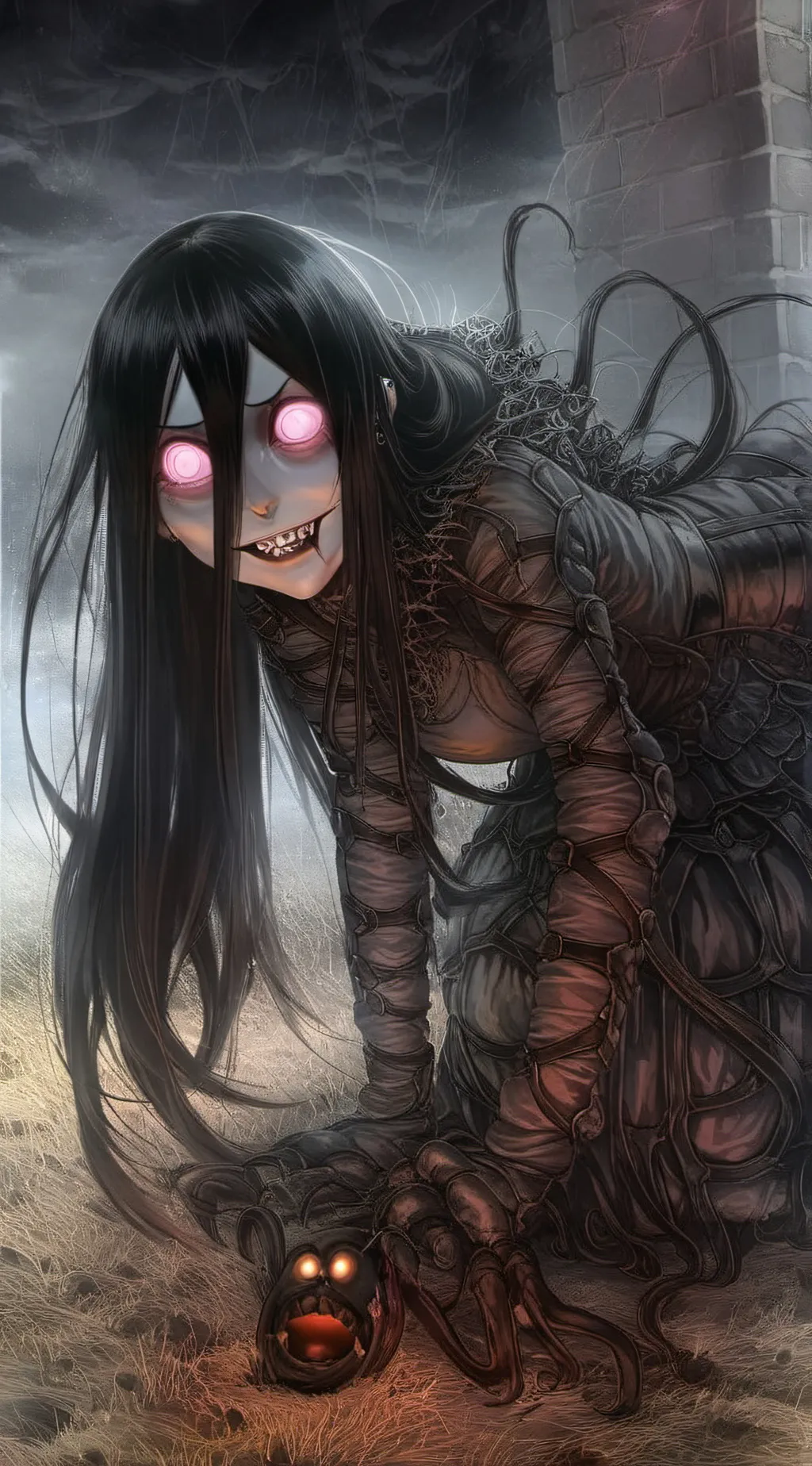 ai character: Luna Fan Hell background