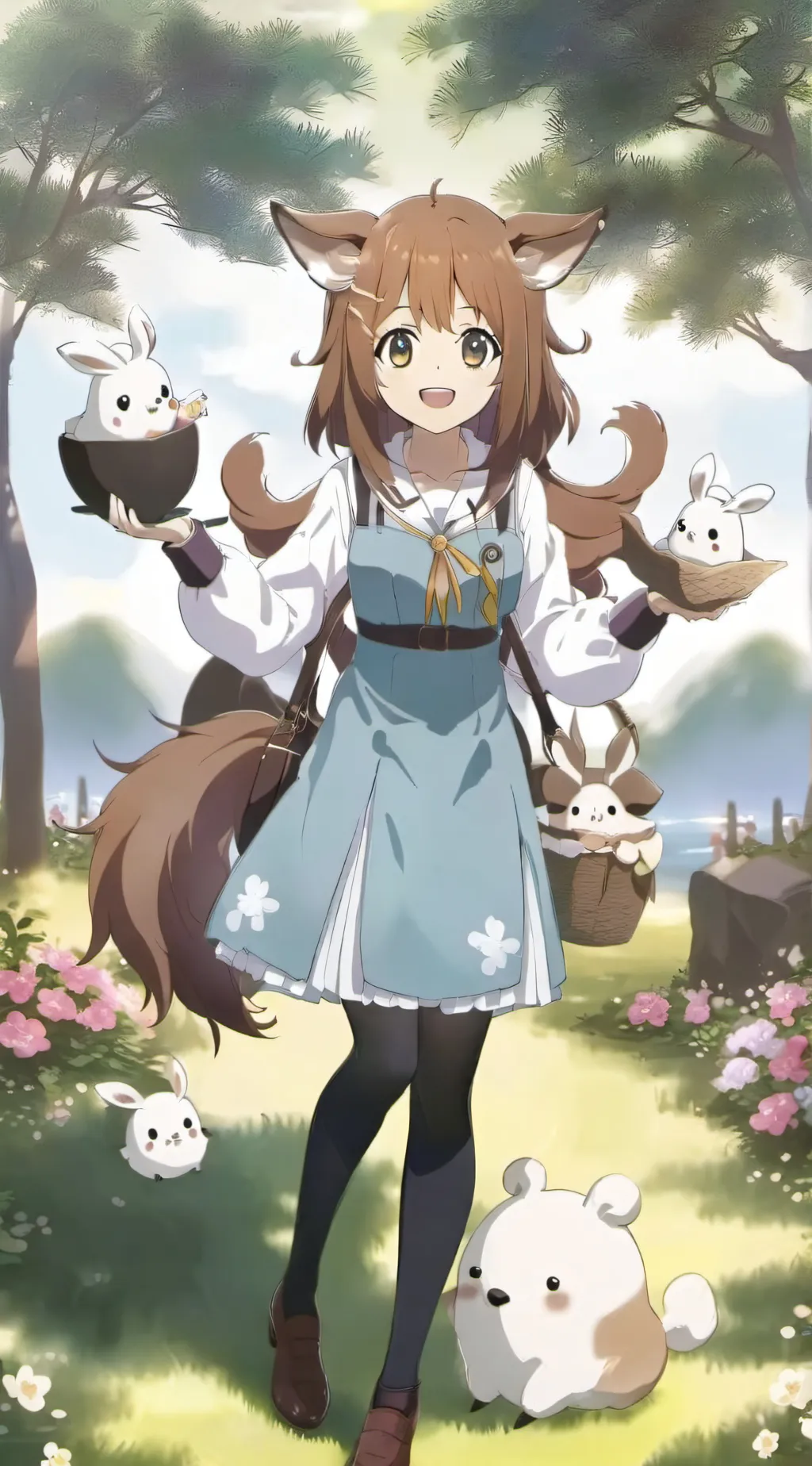 ai character: Noko shikanoko background