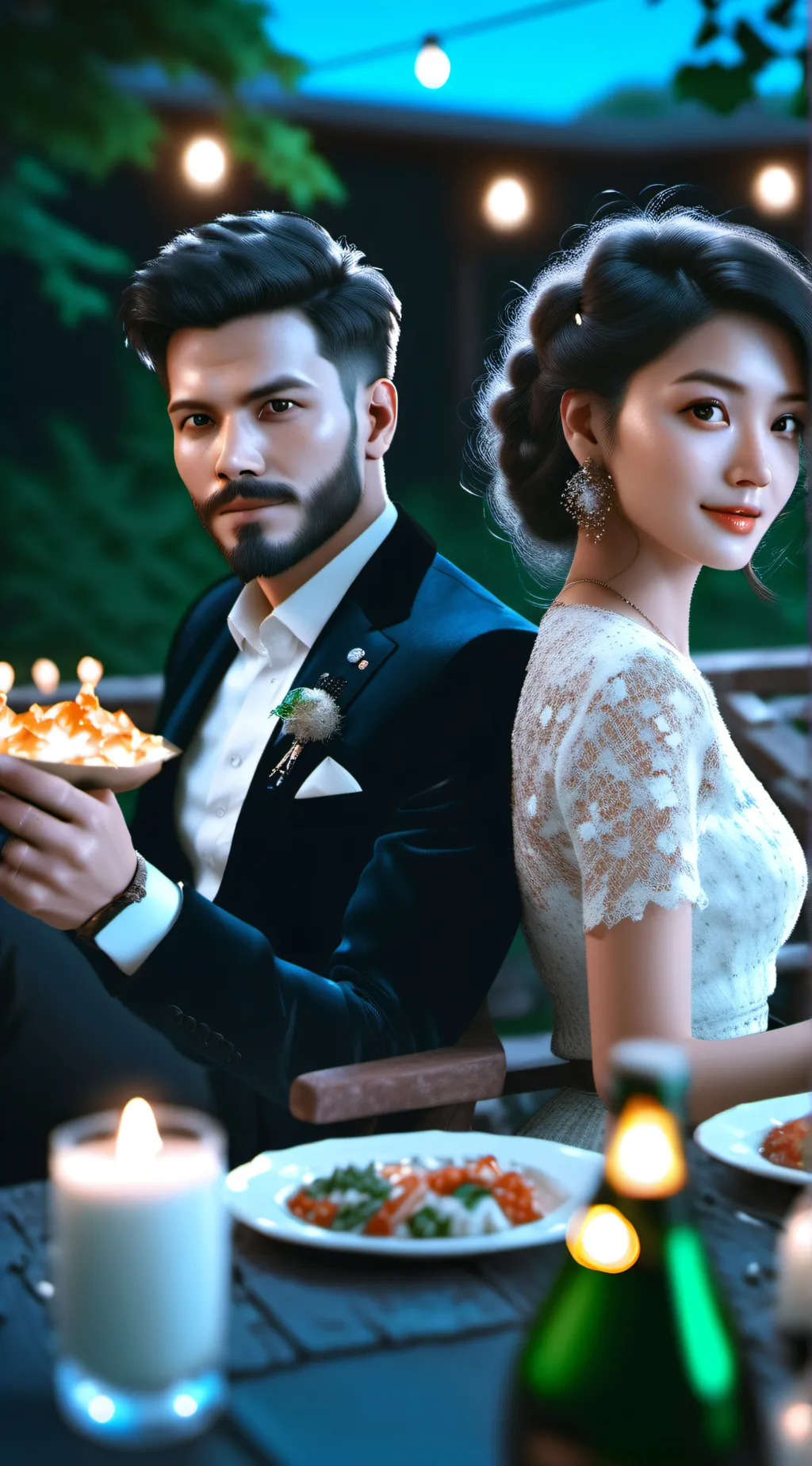 ai character: ghost x yn background