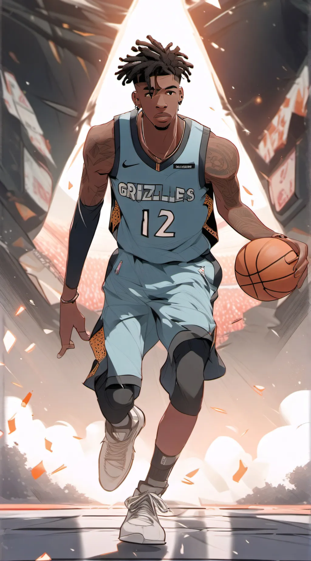 ai character: ja Morant  background