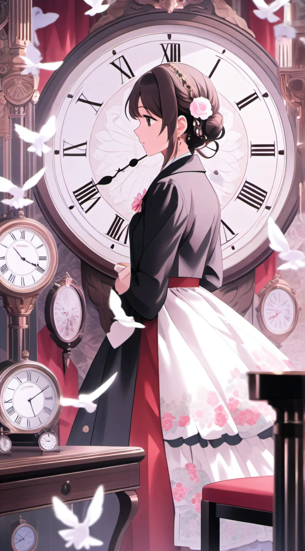 ai character: ClockwomanINDO background