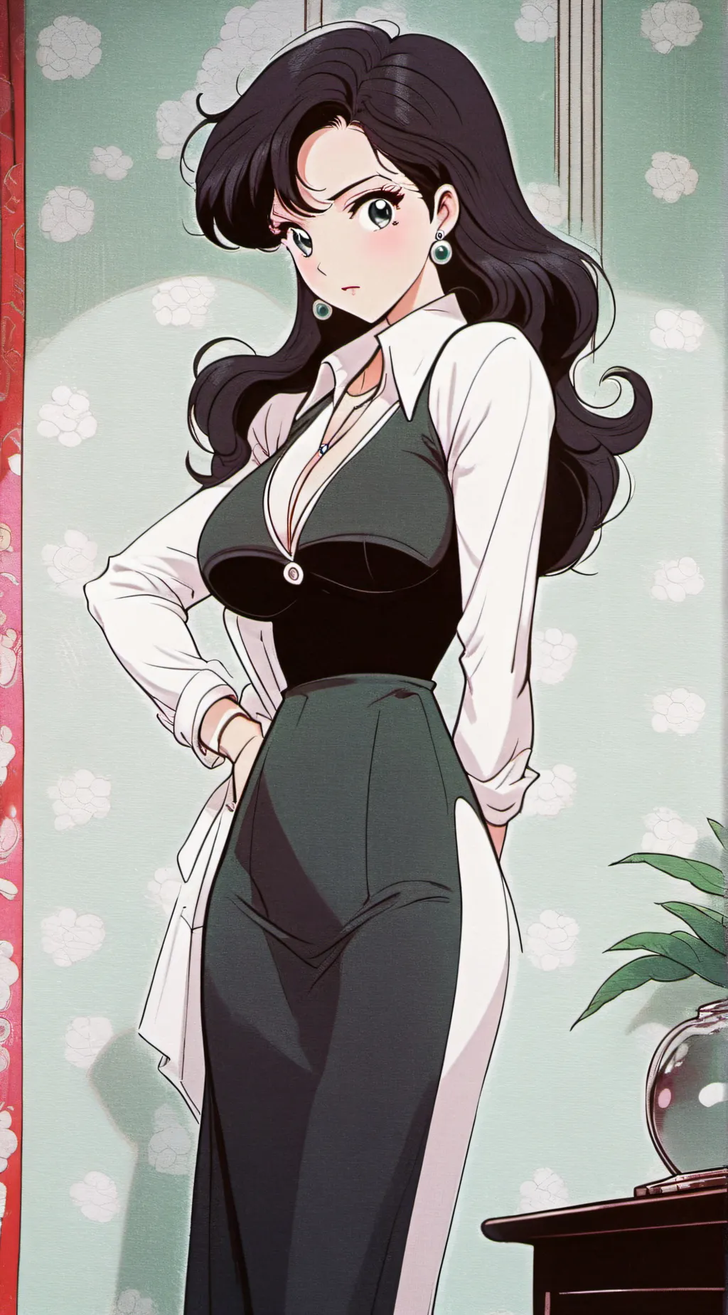 ai character: Vixen Velvet background