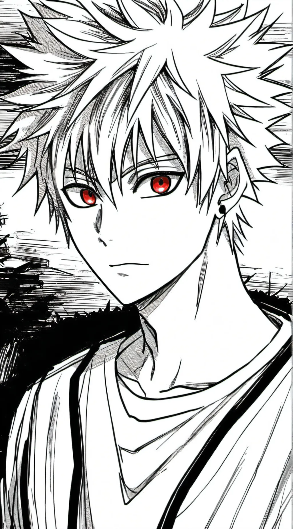 ai character: Bakugo Katsuki background