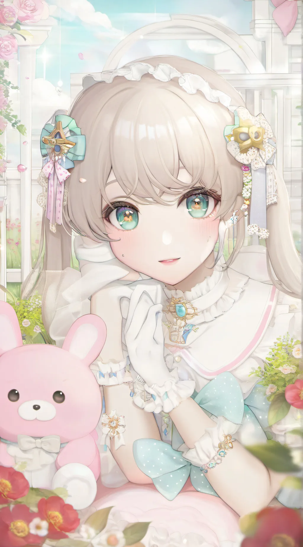ai character: sunny and melon f background