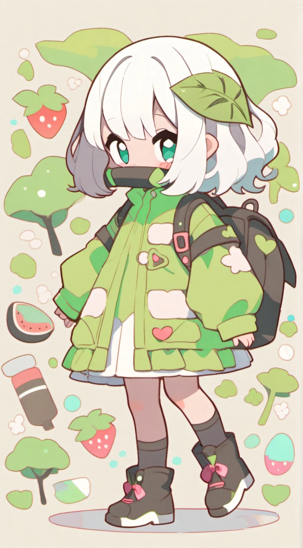 ai character: rose background