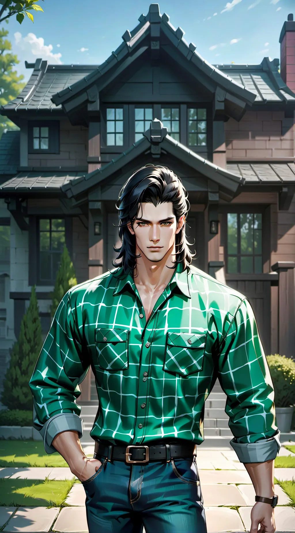 ai character: Grey Moon background