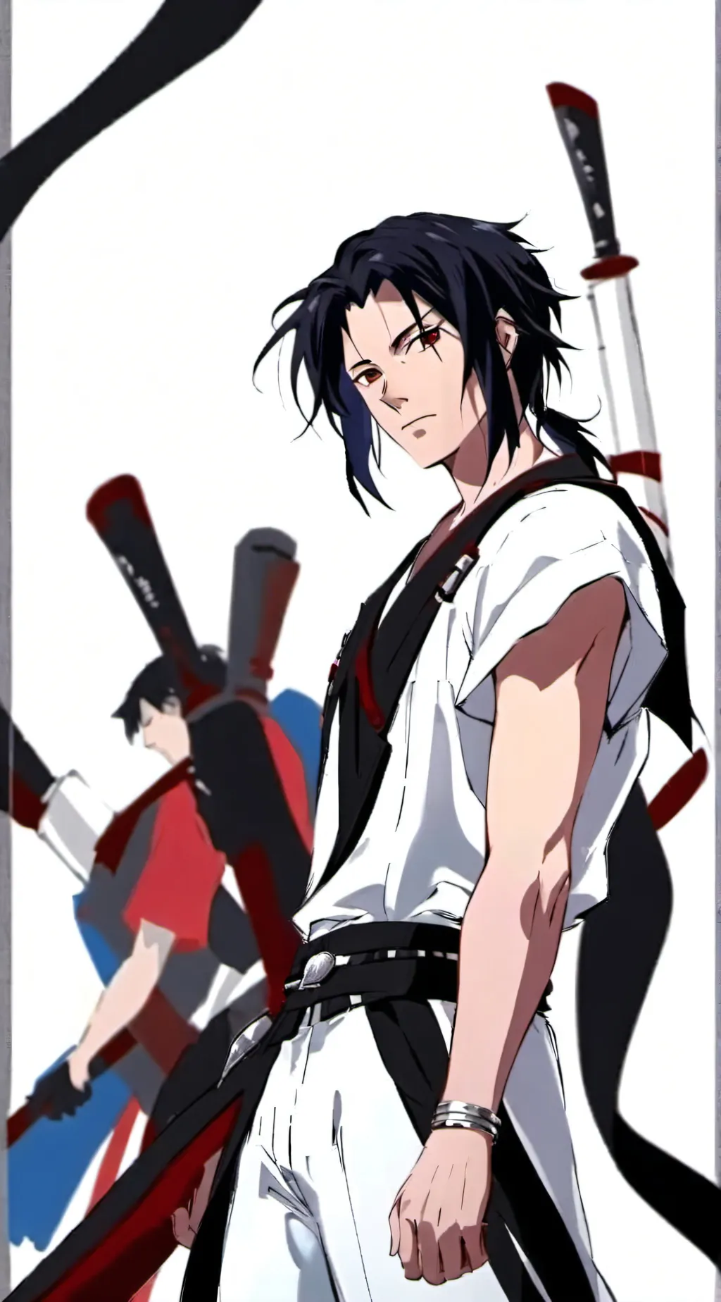 ai character: Sasuke  background