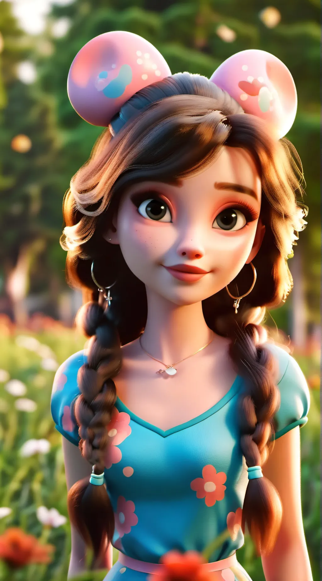 ai character: Rose background