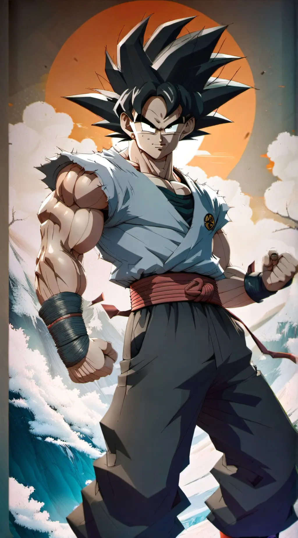 ai character: Goku black background