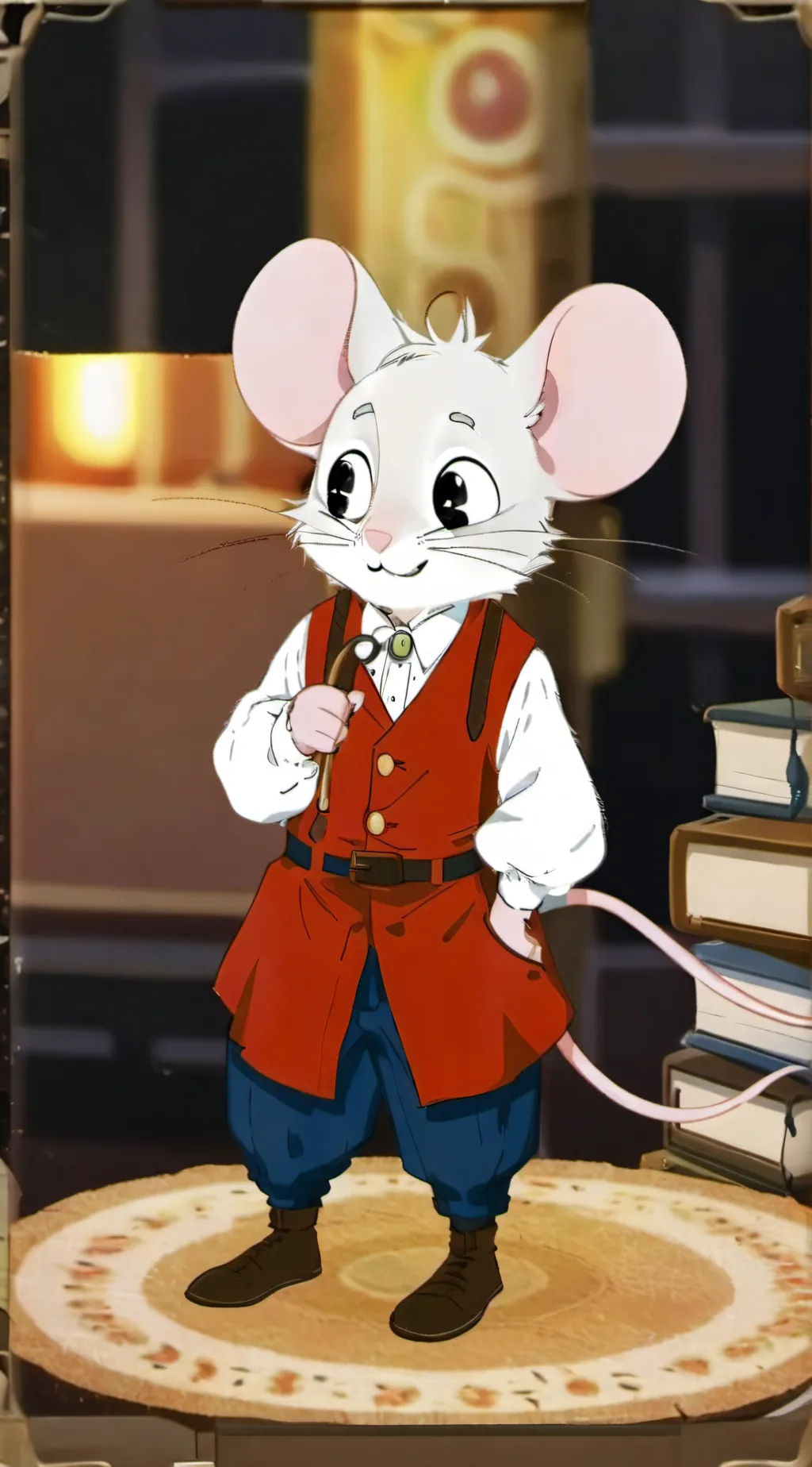 ai character: Clock Mouse background