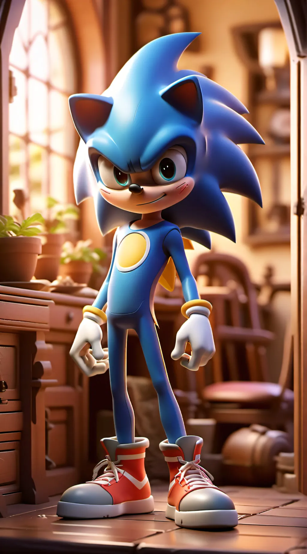 ai character: Sonic. ExE background