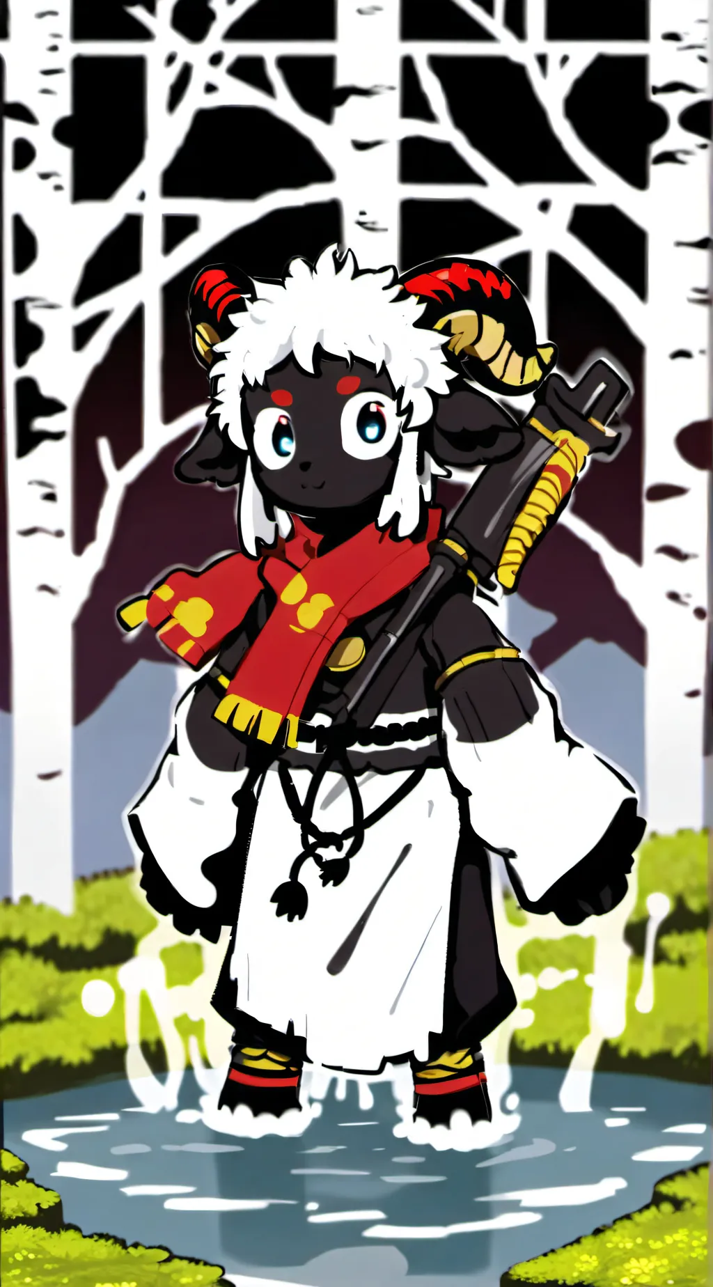 ai character: lamby background