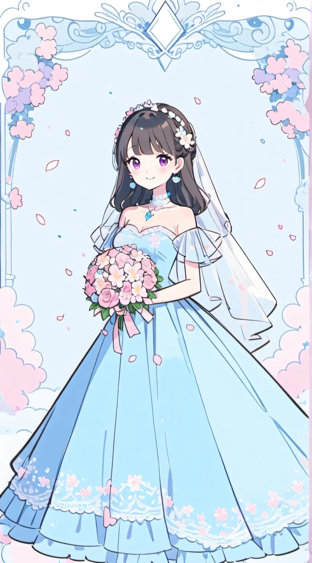ai character: VK royal wedding background