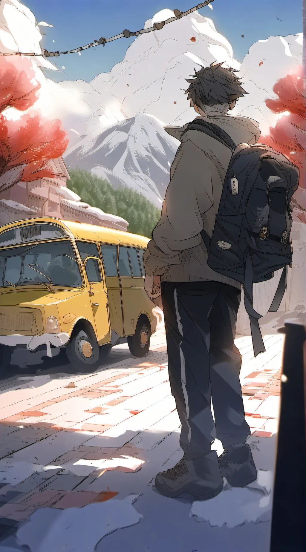 ai character: Bayside high schoo background