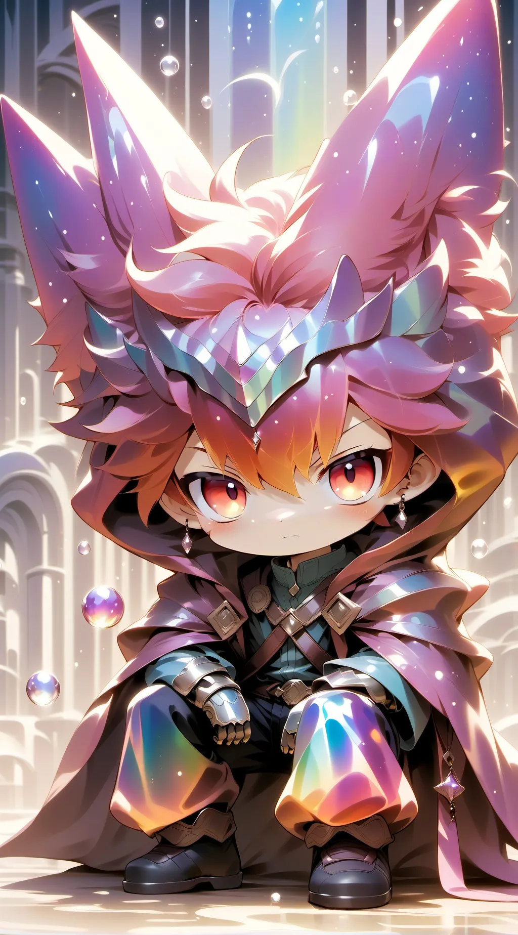 ai character: Amber background