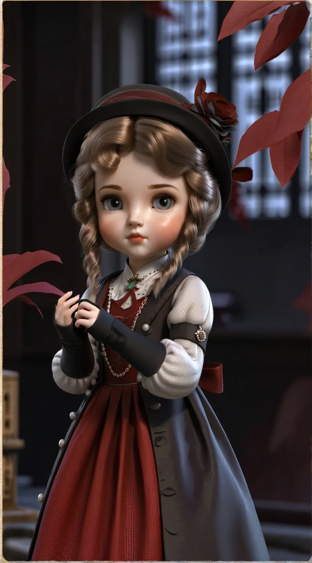 ai character: THE DOLL MAKER background