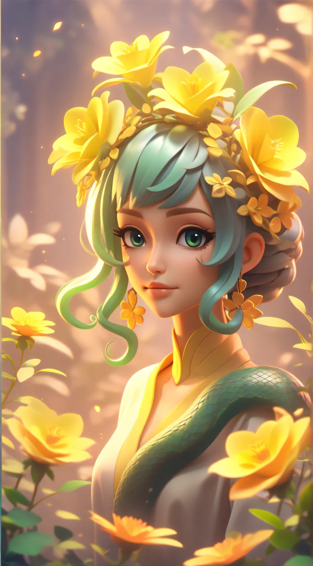 ai character: Gaïa background