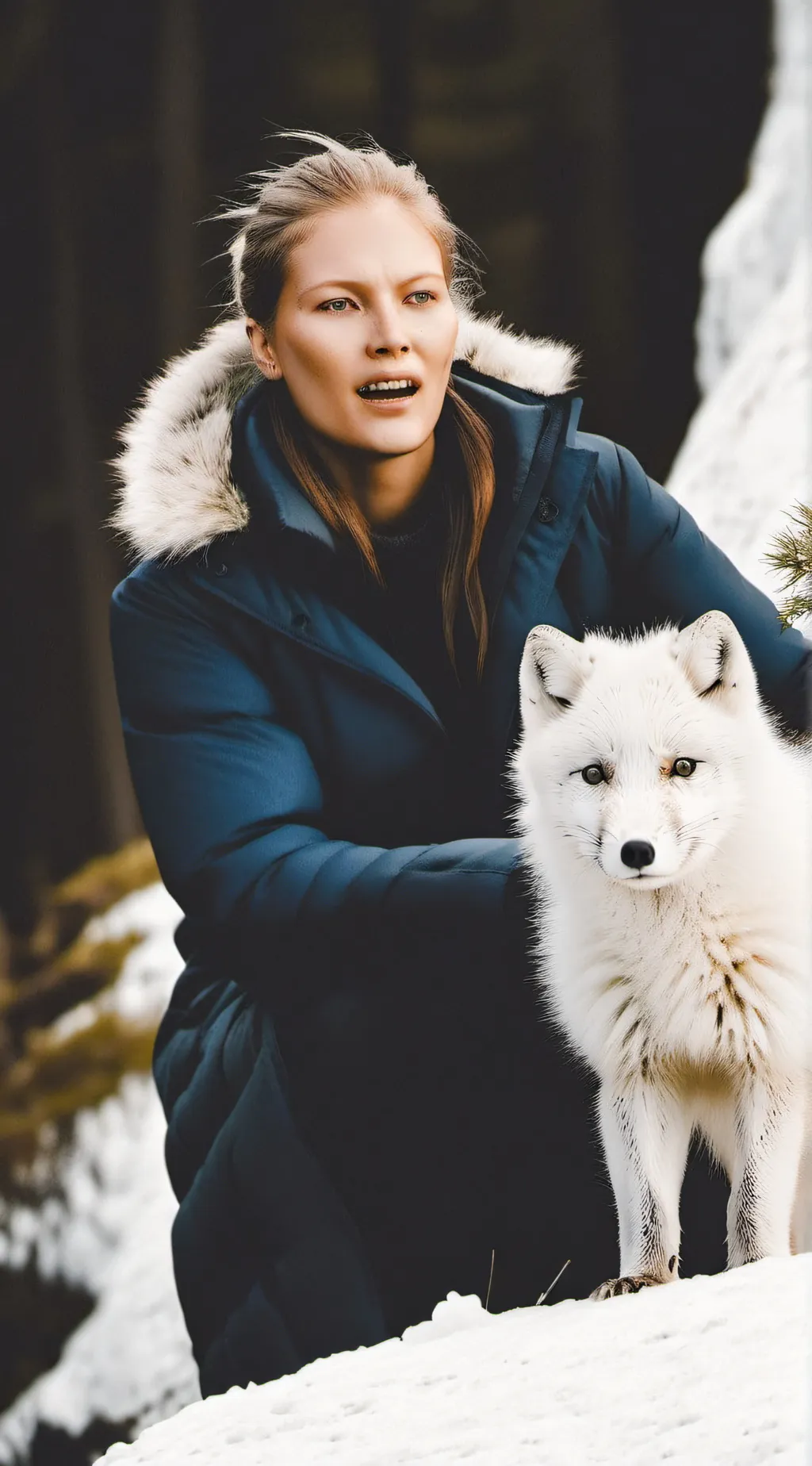 ai character: lady and cub background