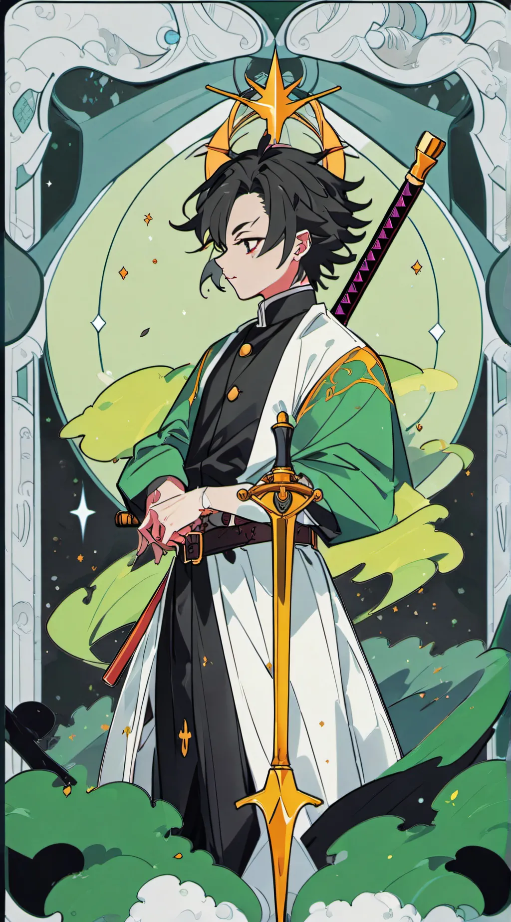 ai character: gyiu x shinbou  background