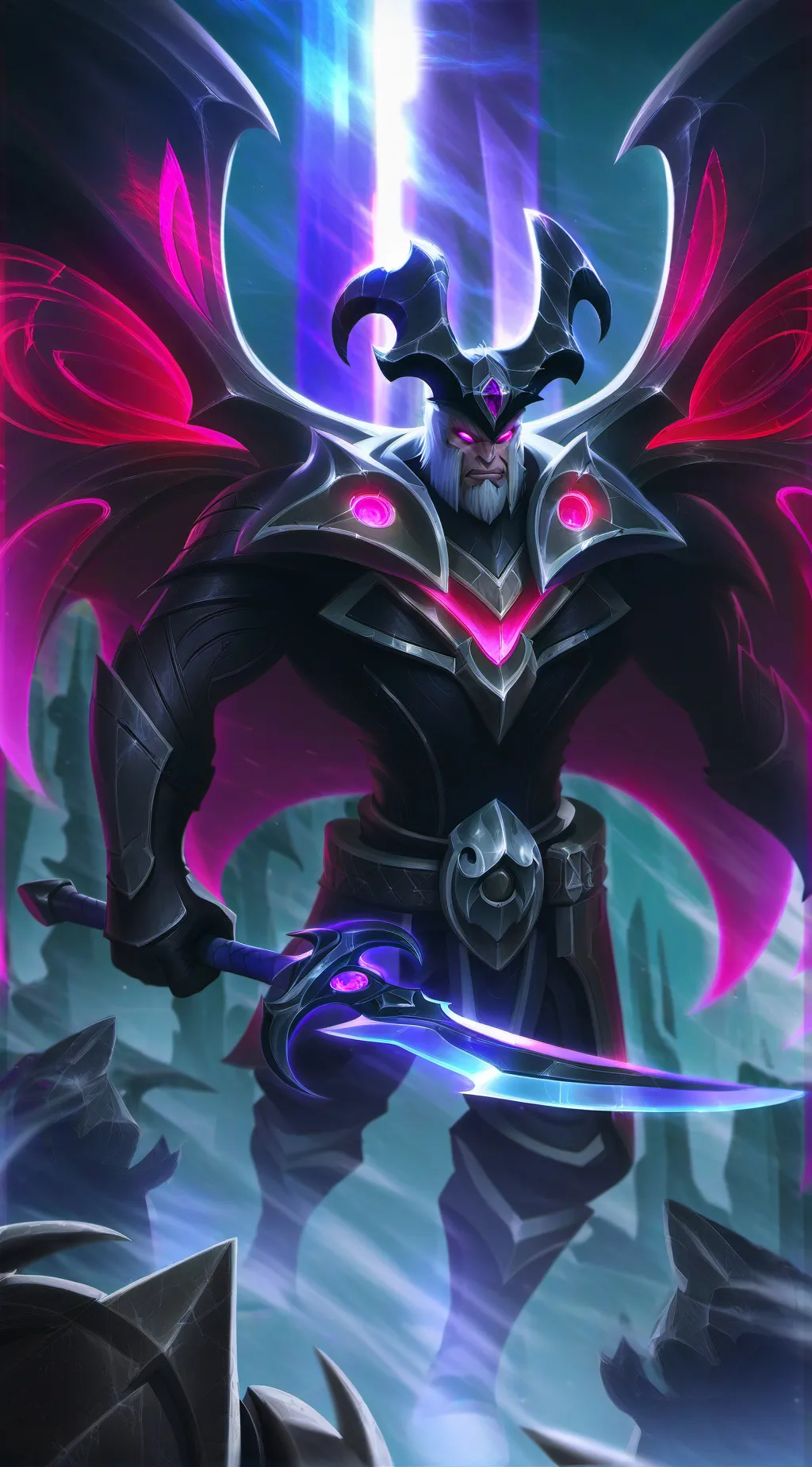 ai character: demon 😈 god  background