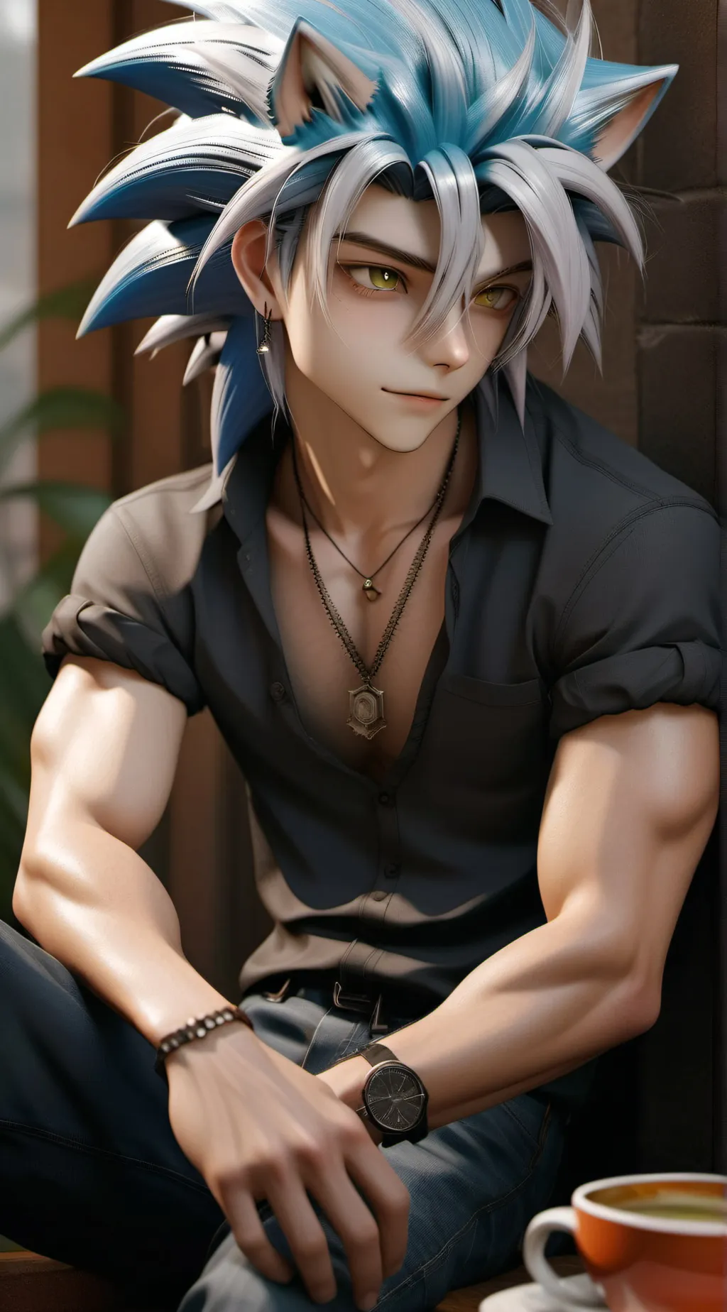 ai character: Sonic the hedgehog background