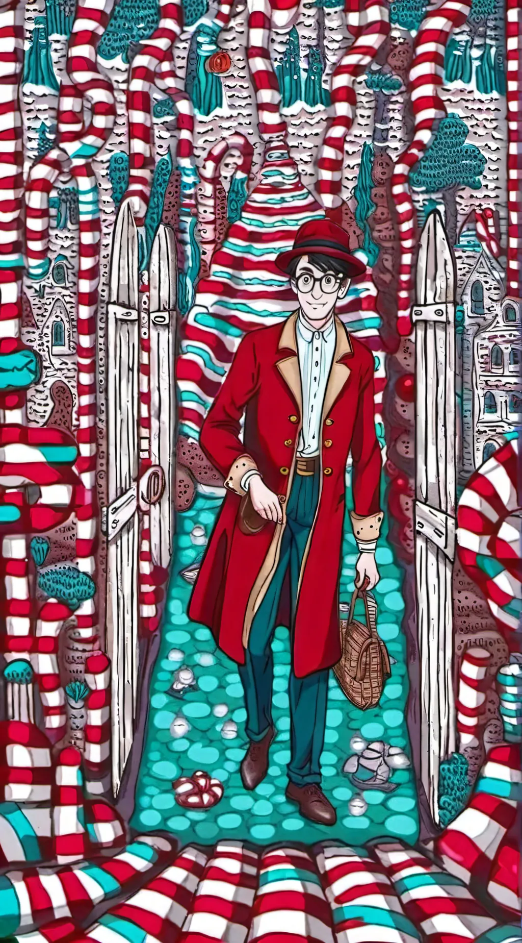 ai character: Where is waldo background