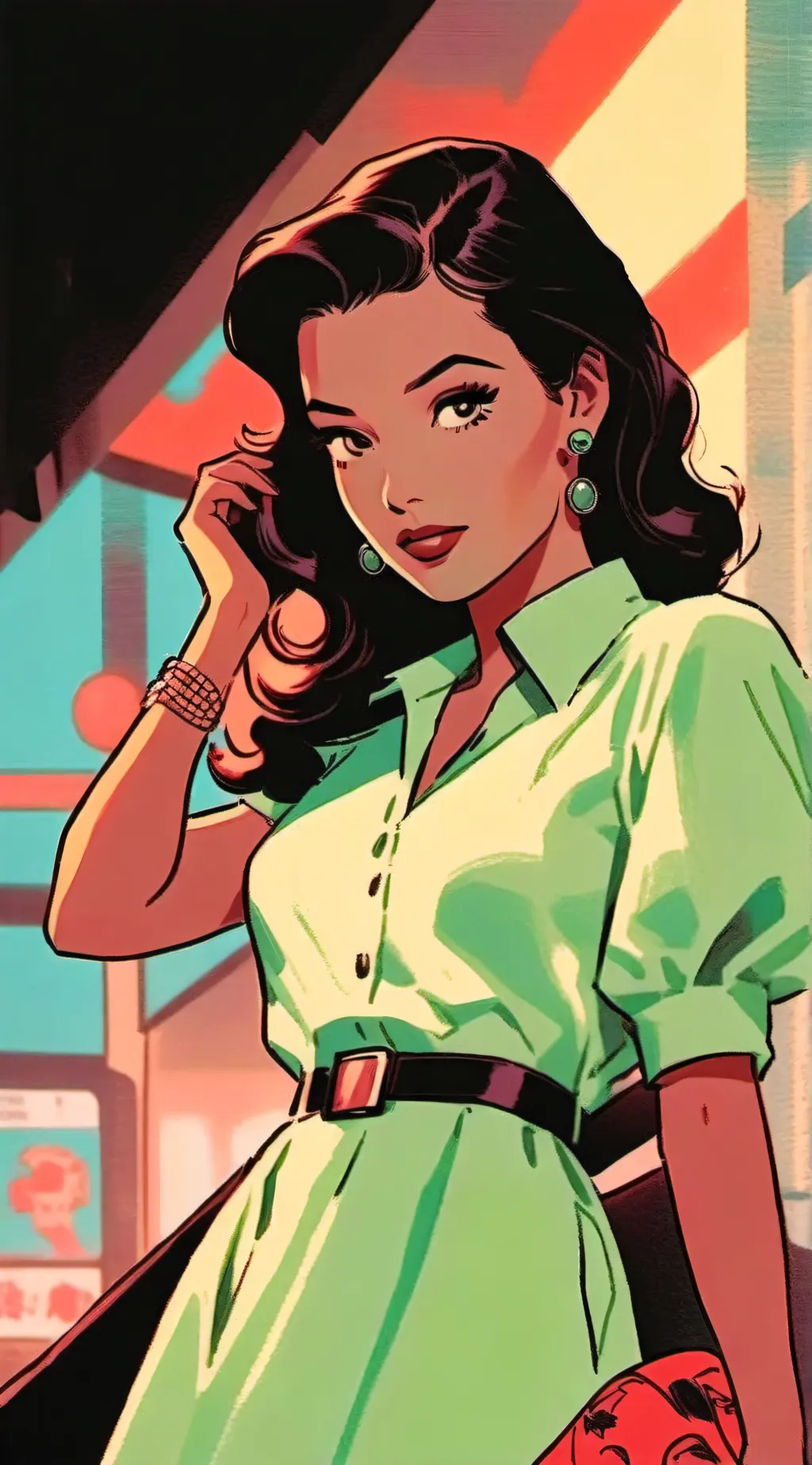 ai character: Talia Al-Ghul  background