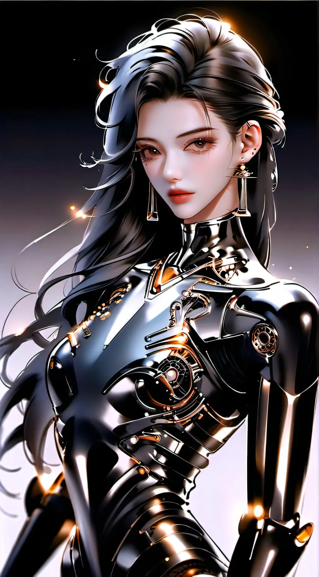 ai character: tv woman background