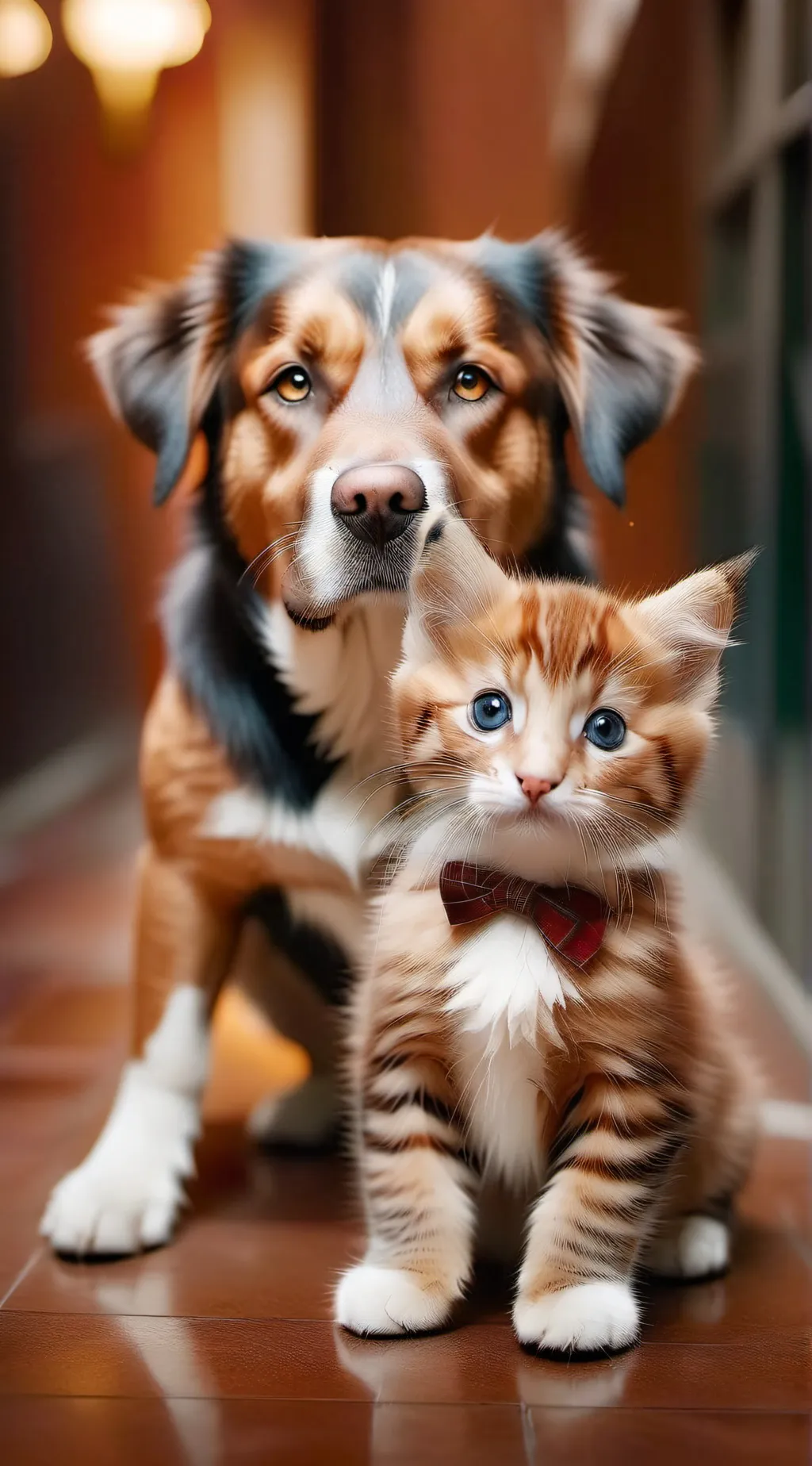 ai character: dog and cat background