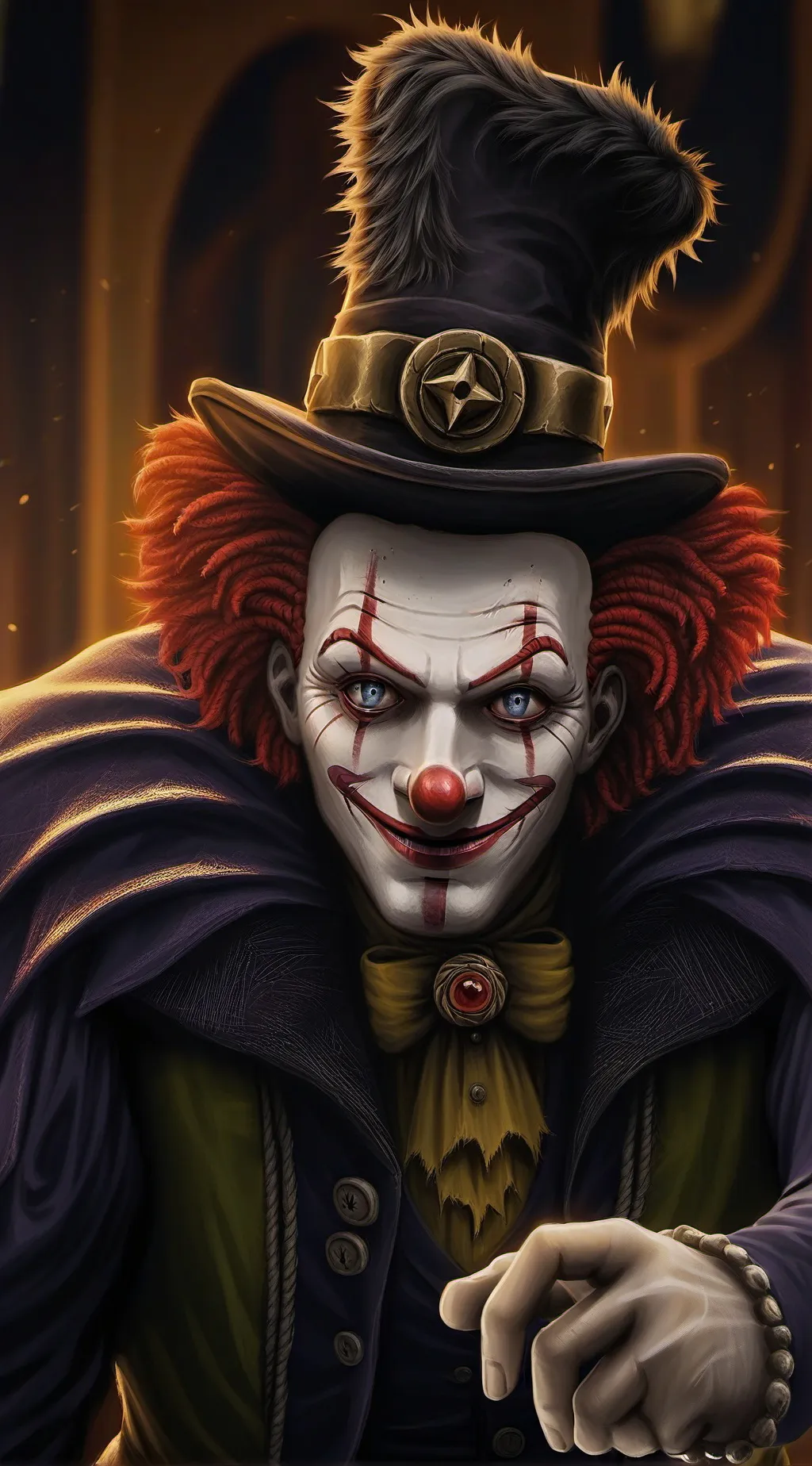 ai character: Krinkles The Clown background