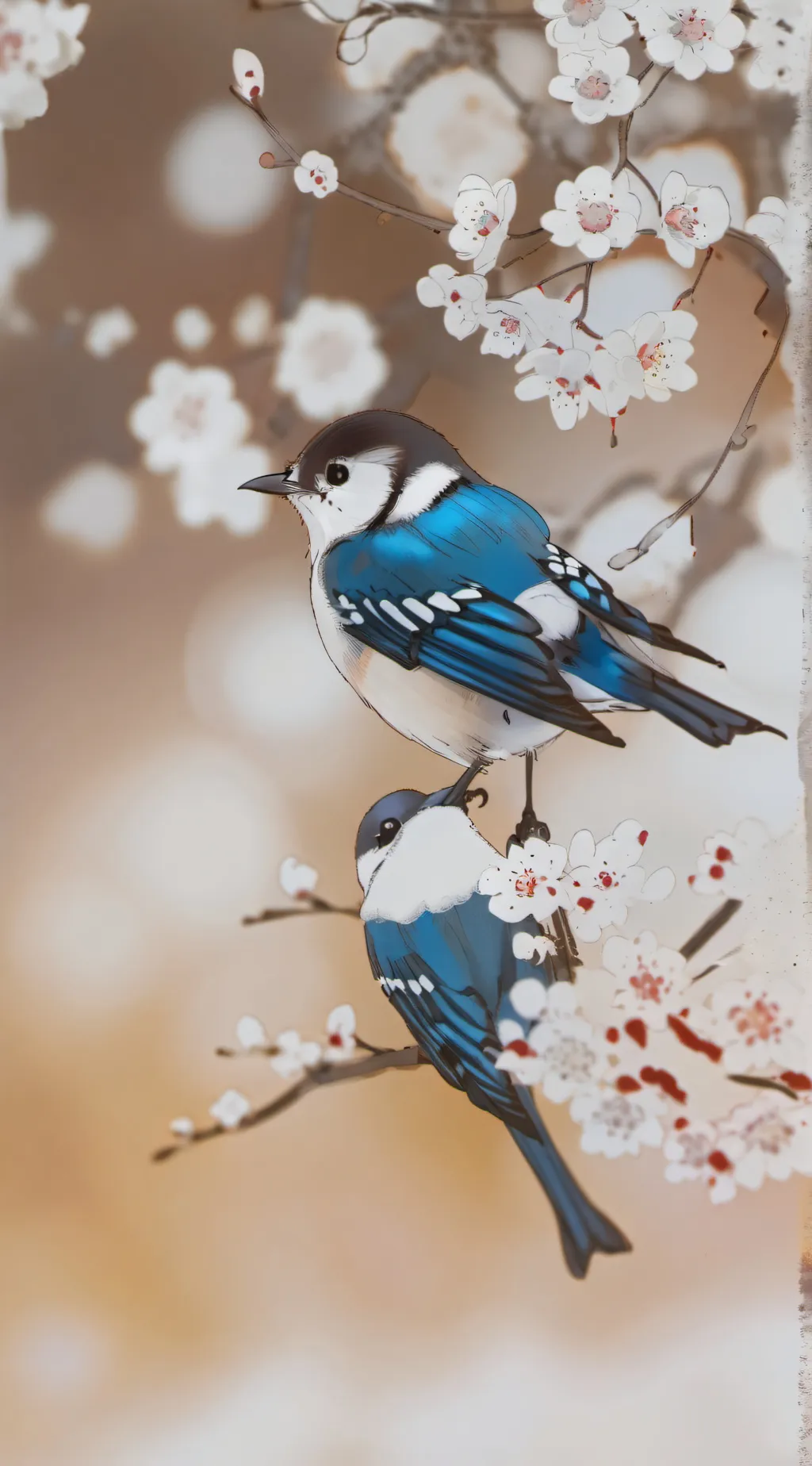 ai character: cute bird background