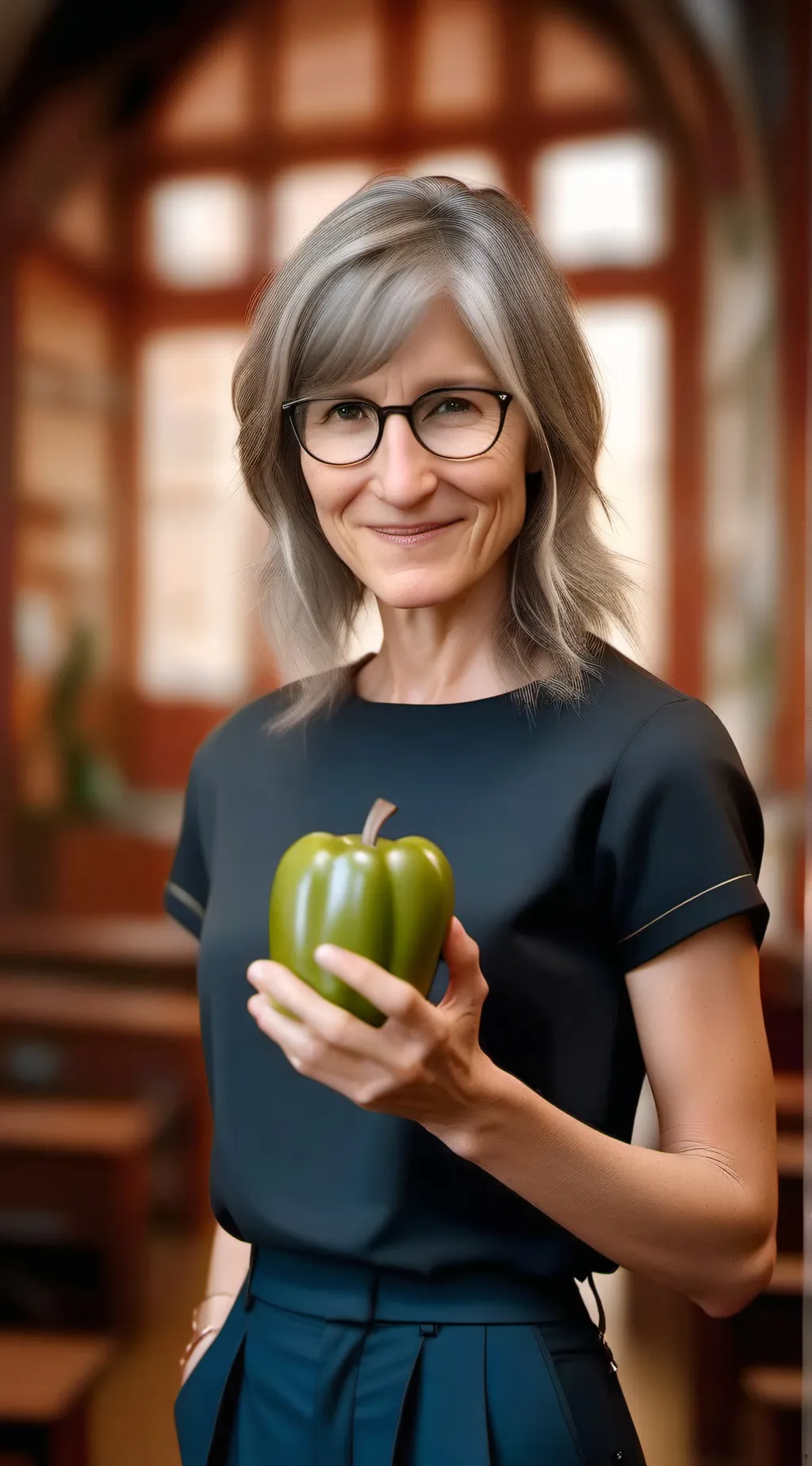 ai character: miss karen vegan  background