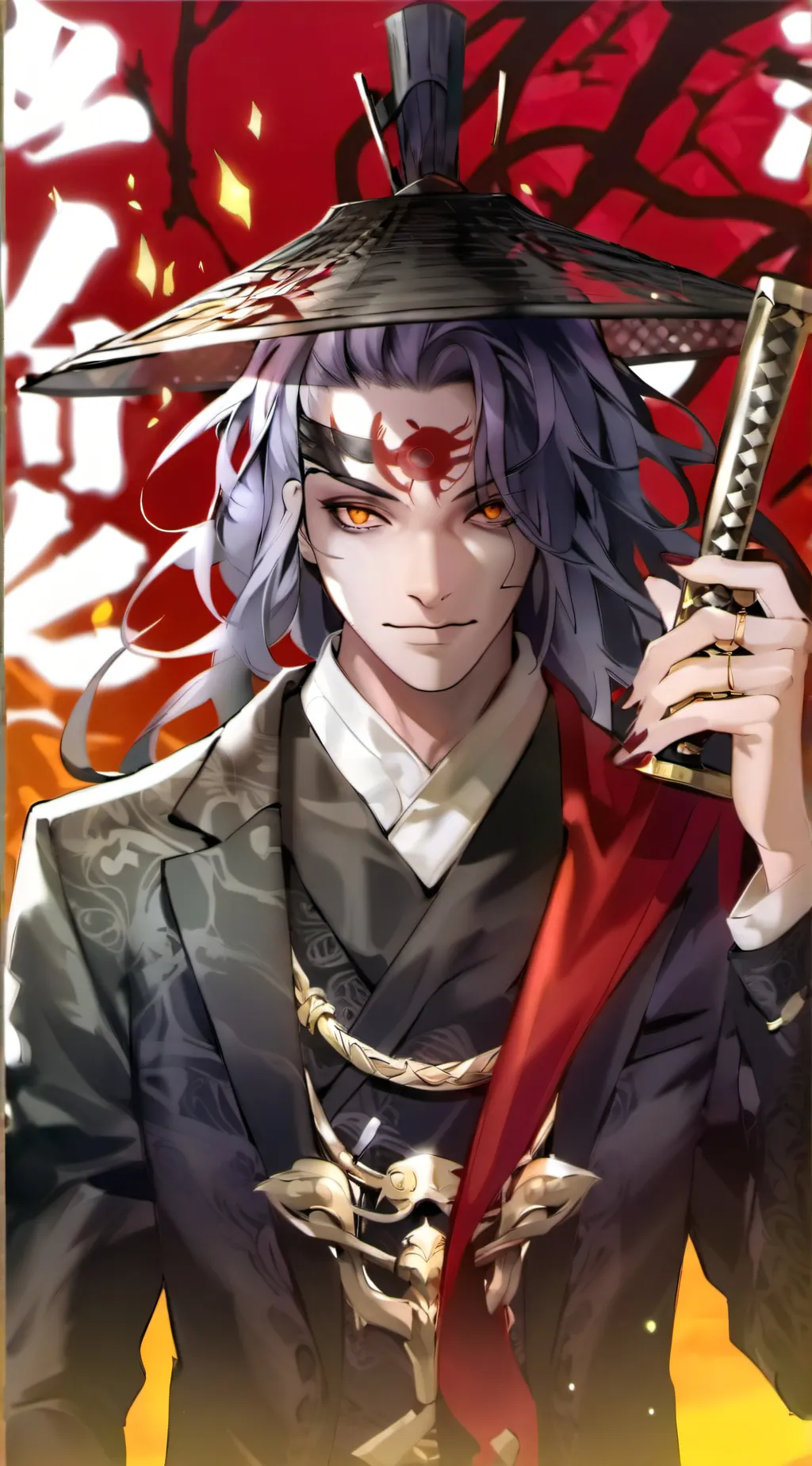 ai character: Kokoshibo & muzan  background