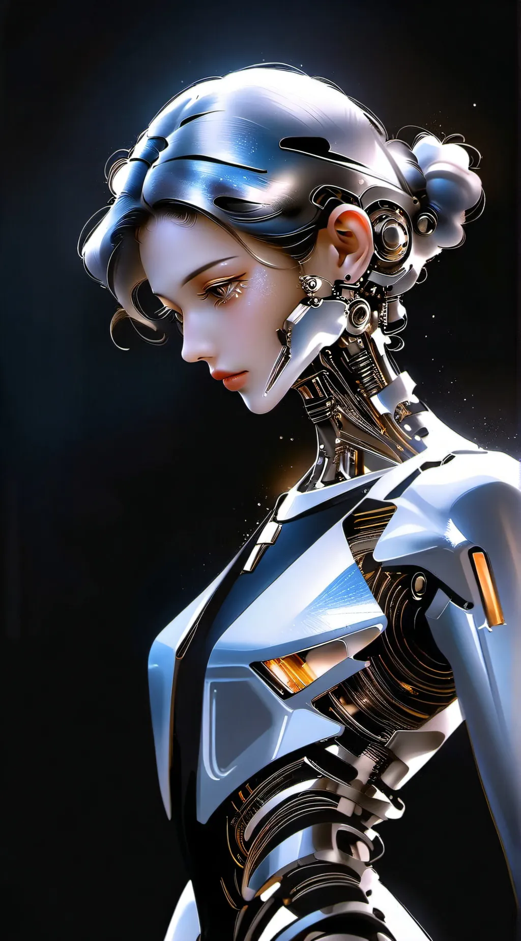 ai character: robot girl background